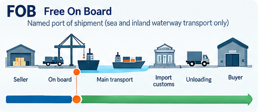 FOB Incoterms 2020 illustration